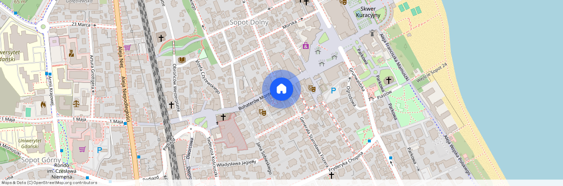 ul. Bohaterów Monte Cassino, Centrum, Dolny Sopot, Sopot, pomorskie