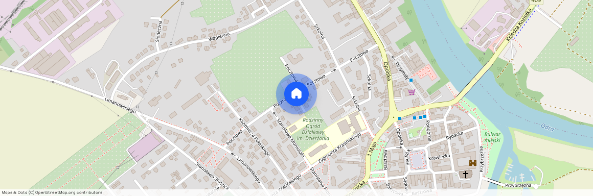 ul. Pocztowa, Krapkowice, Krapkowice, krapkowicki, opolskie