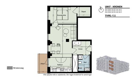 Kronen i UN17 Village - Fokus på det sunde liv - 2 vær penthouse med unik udsigt og vestvendt altan - Foto 4