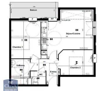 Appartement à louer 3 pièces 54.99m² - Photo 3