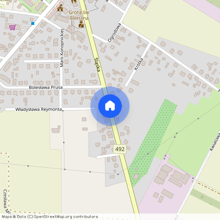 ul. Śląska, Wręczyca Wielka, Wręczyca Wielka, kłobucki, śląskie