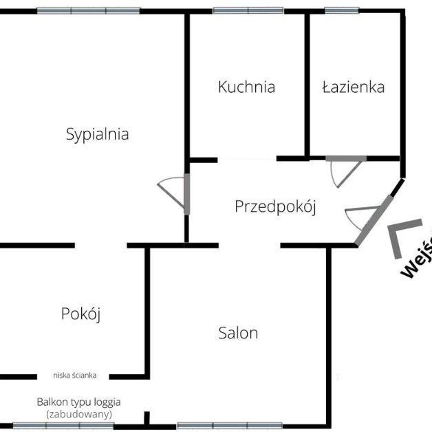 2-pok. mieszkanie z loggią na Niebuszewie - Zdjęcie 1