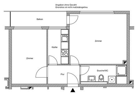 Top Lage ! 2016 Sanierte 2-Zimmer Wohnung mit Einbauküche - Photo 5