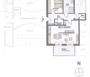 Wohnen am Obersee - Attraktive 2-ZKB-Wohnung mit Balkon - Foto 1