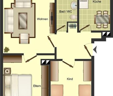 Demnächst frei! 3-Zimmer-Wohnung in Gronau Gronau - Foto 1