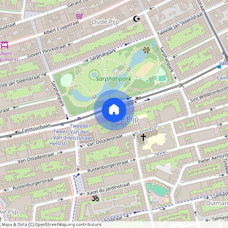 Sarphatipark 80-1, Van der Helstpleinbuurt, 1073EB, Amsterdam