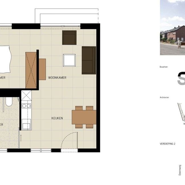 Serviceflat te huur in Wichelen voor € 1.000 met 1 slaapkamer - Photo 1