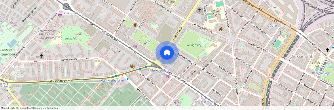 Hardstrasse 10, 8105 Regensdorf, Lageplan