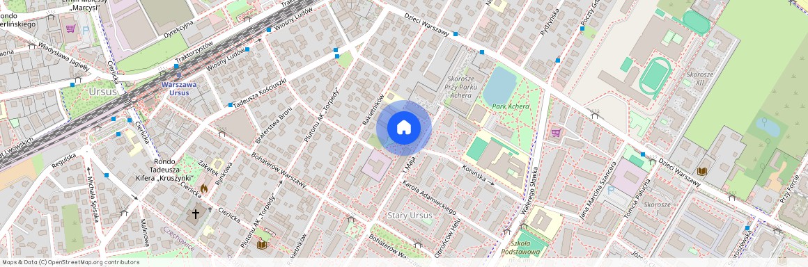 ul. 1 Maja 6, Skorosze, Ursus, Warszawa, mazowieckie