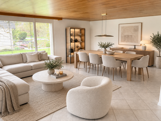 Renoviertes Einfamilienhaus mit Grünblick, Doppelgarage, Cheminée und grossem Grundstück - Foto 1