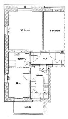 Geräumige 3-Zimmer-Wohnung mit Holzdielenboden und Balkon in Meißen Zaschendorf - Photo 1