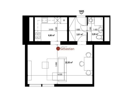Pronájem bytu 1+1 36 m2 - Фото 1
