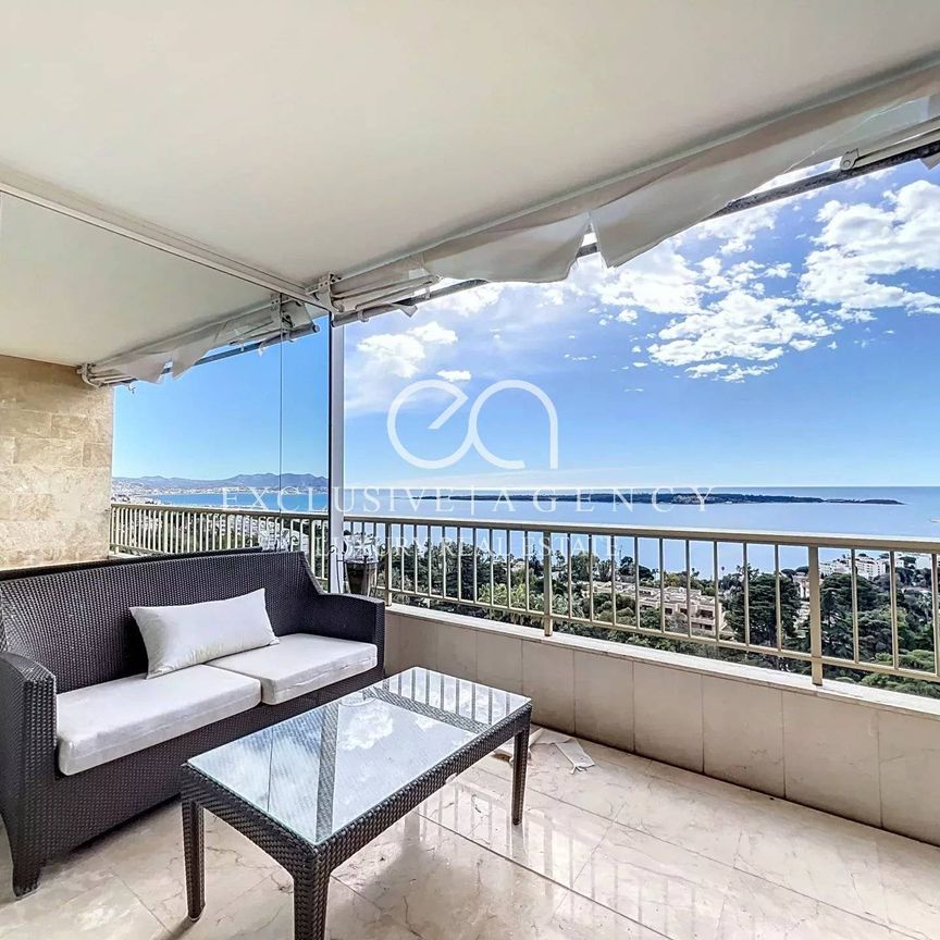 Cannes location meublée annuelle 4 pièces 128m² vue mer terrasse et piscine - Photo 1