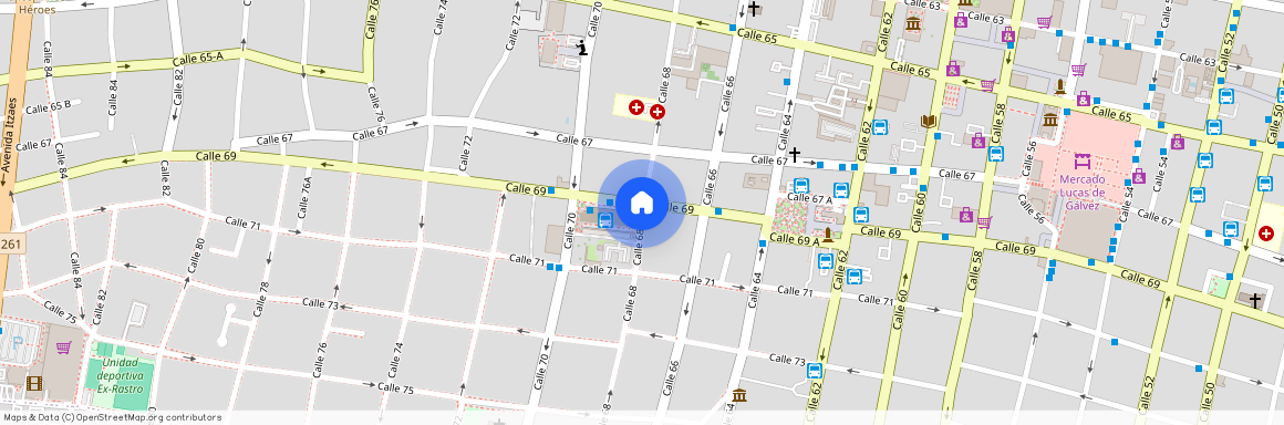 Calle 68, Distrito 1, Mérida, Yucatán, 97000, México