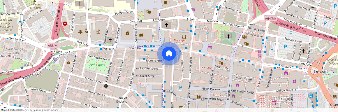 Park Row, Leeds, UK, LS1
