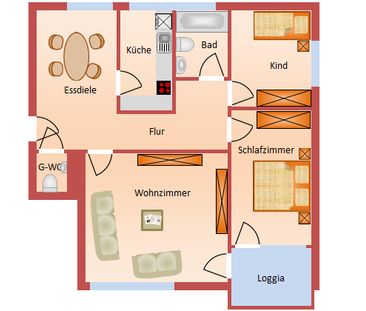 Schicke 3-Zimmer-Wohnung mit Balkon und Fernblick in Nieder-Ramstadt - Photo 2