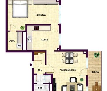 Erster Monat mietfrei! 2 Zimmer mit Balkon! Aufzug! - Foto 6