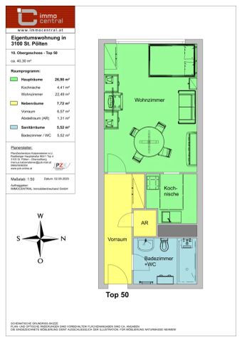 40 m² City-Apartment im 10. Stock mit Lift & ablösefrei – Miete € 584,- - Photo 3