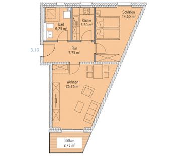 Moderne Wohnung mit Einbauküche, Aufzug und Balkon in Citynähe! - Foto 6