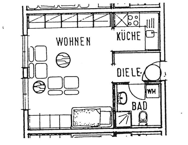1-Raum-Wohnung, 34,2 m² im 1. OG, ruhige Lage in Gera-Aga - Foto 1
