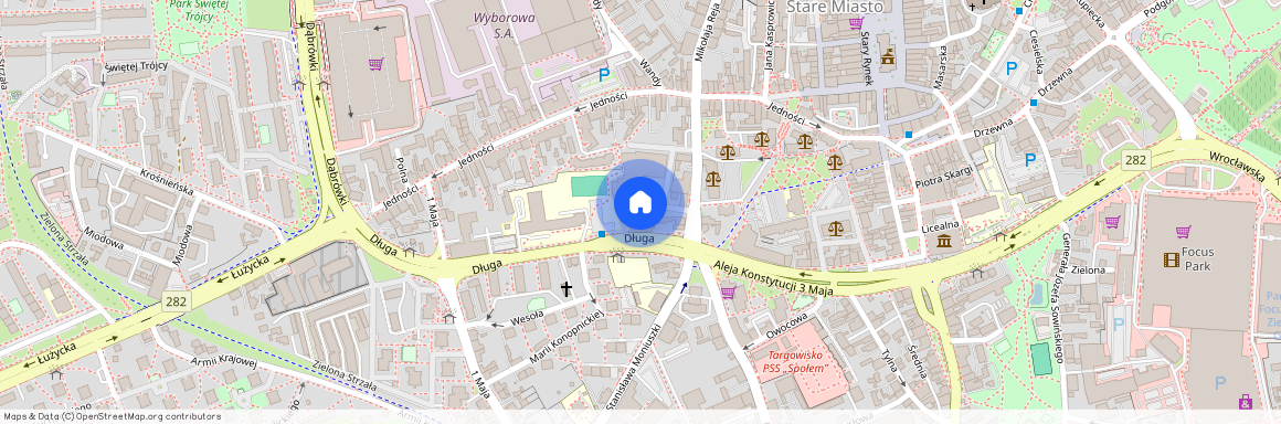 ul. Stanisława Moniuszki, Centrum, Zielona Góra, lubuskie
