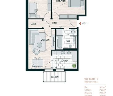 Traumhafte 3-Zimmer-Wohnung mit 2 Balkonen - Foto 4