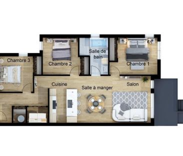 Appartement à louer - Photo 3