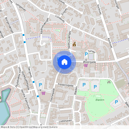 Havnegade 28, 1. tv., Plantegning, Frederikssund