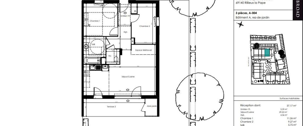 location Appartement T3 DE 65.45m² À RILLIEUX LA PAPE - Photo 1