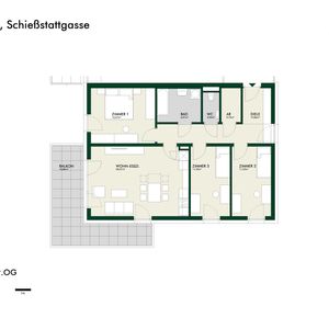 Sonnige 4-Zimmer-Erstbezugswohnung im 2. Obergeschoss mit großem Balkon - Photo 3