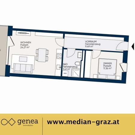 Zentral | Dein neuer Lebensmittelpunkt | Neubau | MEDIAN - Foto 4