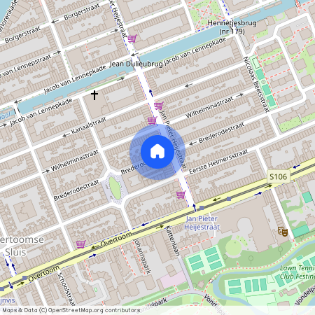 Overtoomse Sluis, 1054 VB, Brederodestraat, Amsterdam