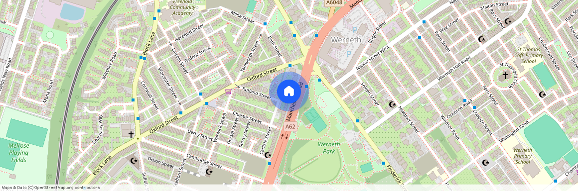 For people aged 50 and over: Manchester Road, Oldham, Greater Manchester, OL8