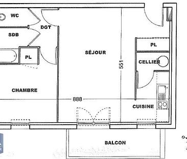 Location appartement 2 pièces de 47.25m² - Photo 5