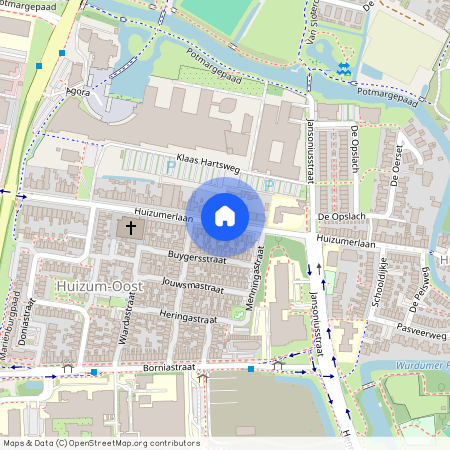 Huizum-Dorp, 8934 BL, Huizumerlaan, Leeuwarden