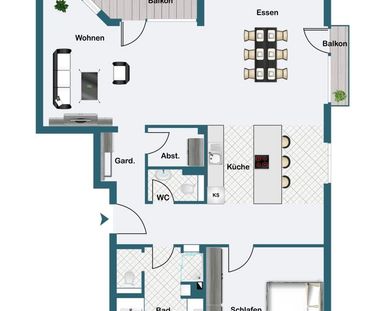 Luxuriöse Wohnung mit Blick auf den Jungfernsee - Photo 5