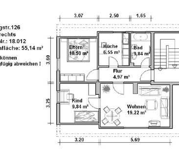 Günstige Wohnung im Dachgeschoss - Photo 4