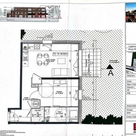 Appartement à louer 2 pièces 46.82m² - Photo 4