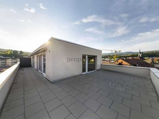 Grosszügige 3.5-Zimmer Attikawohnung mit 65m2 Dachterrasse in Laufen und toller Aussicht - Foto 1