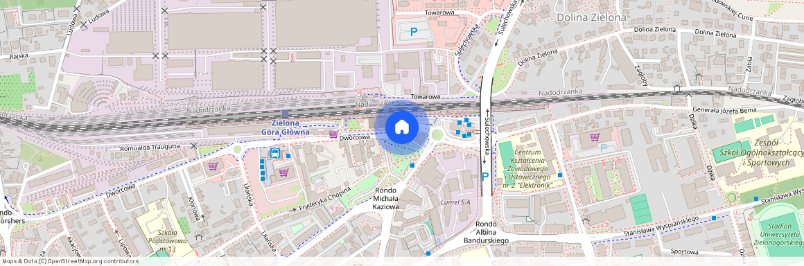 Zielona Góra M., Zielona Góra, Centrum