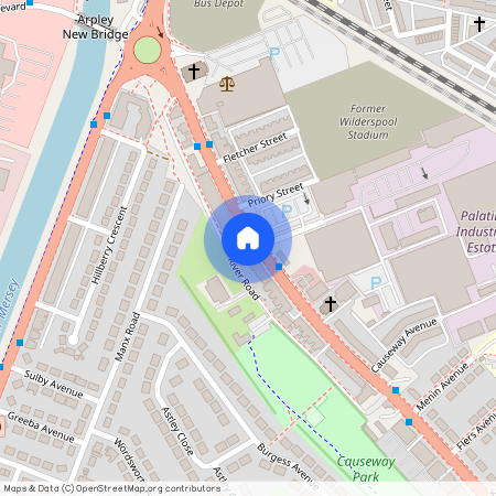 Wilderspool Causeway, Warrington, WA4