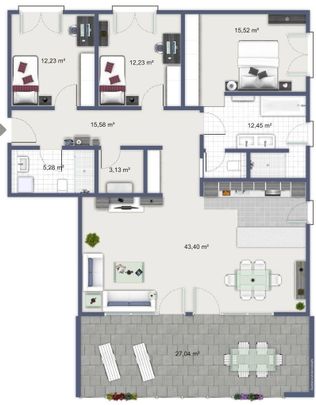 4.5 Zimmer, 125 m², 2. Stock - Photo 1