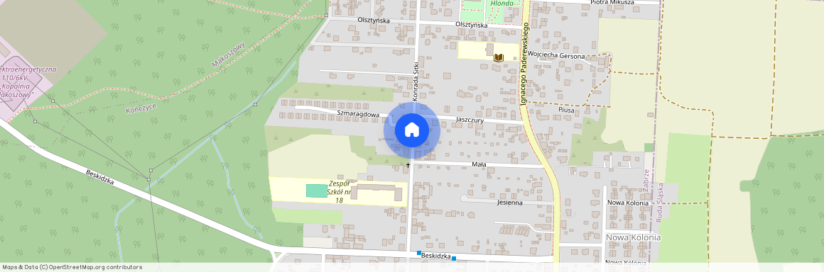 ul. Konrada Sitki, Kończyce, Zabrze, śląskie