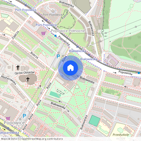 ul. Białowieska, Popowice Północne, Fabryczna, Wrocław, dolnośląskie