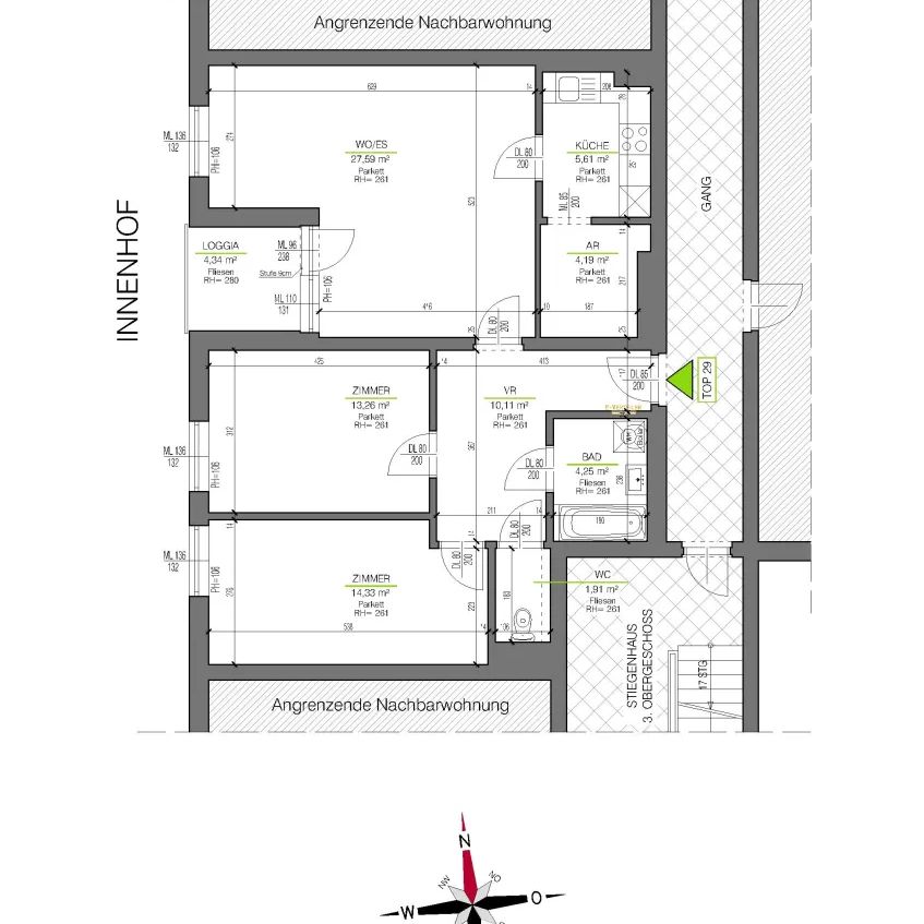 3 Zimmer Wohnung mit Loggia - Provisionsfrei! - Foto 2