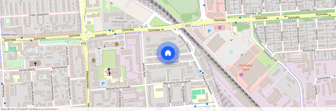 ul. Kolejowa, Śródmieście, Opole, opolskie