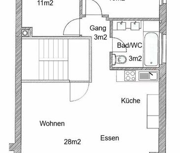 3 Zimmer, 50 m², 2. Stock - Foto 2