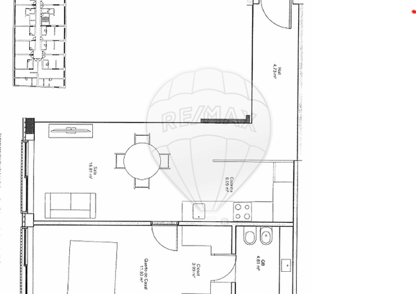 Apartamento T1 em Porto