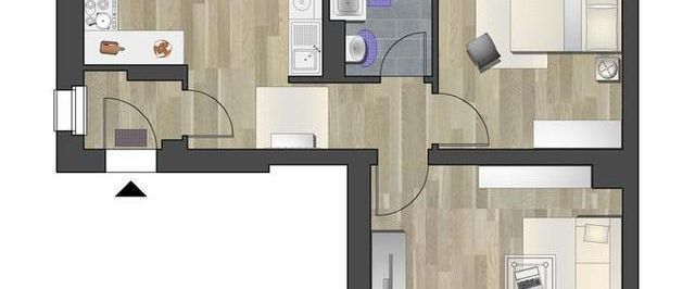 Im Grünen gelegene 2-Raum-Wohnung mit Balkon - Foto 1