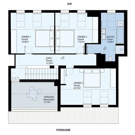 ERSTBEZUG NACH SANIERUNG | TERRASSENTRAUM | KLIMATISIERT | HELLE 4 ZIMMER | TOPLAGE NÄHE LANDSTRASSER HAUPTSTRASSE - Foto 3